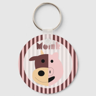 Porte-clés Vache + Cochon = porte - clé rose