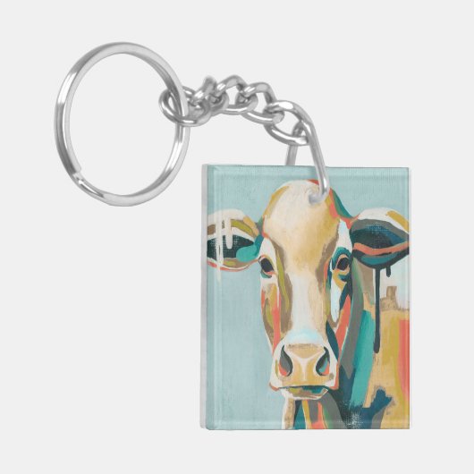 Porte-clés Vache colorée (Devant gauche)