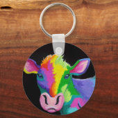 Porte-clés Vache colorée (Recto)