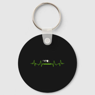 Porte-clés Vache d'amour Valve EKG Battement de coeur Patient