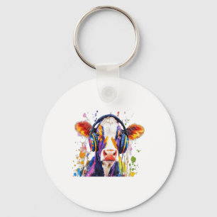 Porte-clés Vache des hautes terres colorées