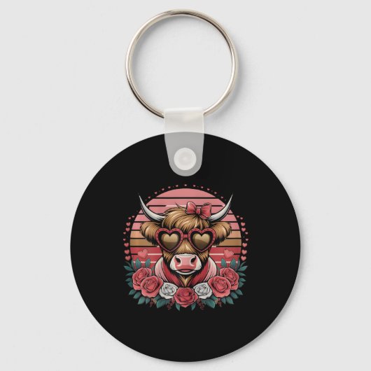 Porte-clés Vache drôle Saint-Valentin pour filles femmes amou (Recto)