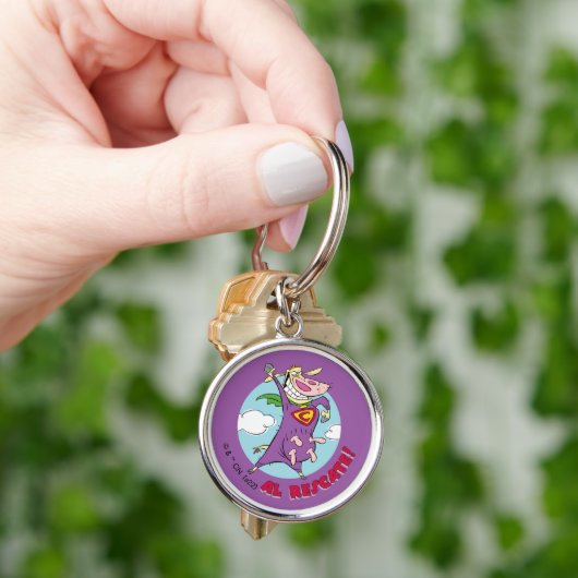 Porte-clés Vache et poulet Super Vache Al Rescate! (main)