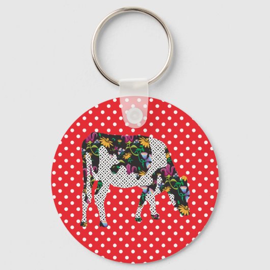 Porte-clés vache frisonne, koe friese (Recto)