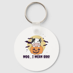Porte-clés Vache Ghost Cute Kawaii Halloween Moo I Mean Boo