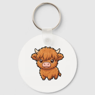 Porte-clés vache Highland bébé mignon