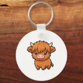 Porte-clés vache Highland bébé mignon (Recto)