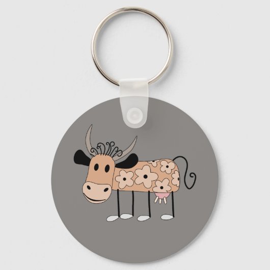 Porte-clés Vache illustrée (Recto)