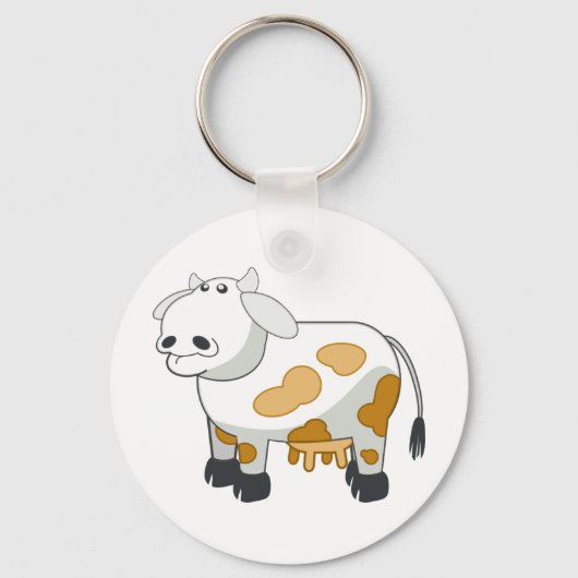 Porte-clés vache laitière de dessin animé (Recto)