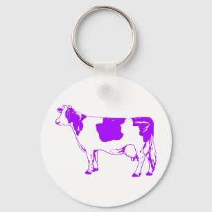 Porte-clés Vache Laitière Silhouette Boeuf Moo Bull Steer