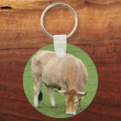 Porte-clés Vache nantaise dans un champ (Recto)