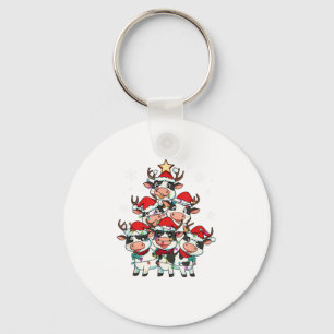 Porte-clés Vache Noël Noël Noël Filles Garçons Drôle Père Noë