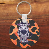 Porte-clés Vache Noir et Orange Wild Me (Recto)