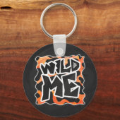 Porte-clés Vache Noir et Orange Wild Me (Recto)