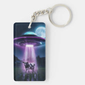 Porte-clés Vache rencontre des aliens. (Dos)