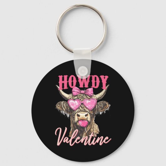 Porte-clés Vache Saint-Valentin Coquette  (Recto)