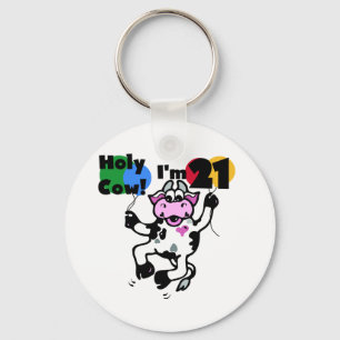 Porte-clés Vache Sainte Je suis 21 T-shirts et cadeaux