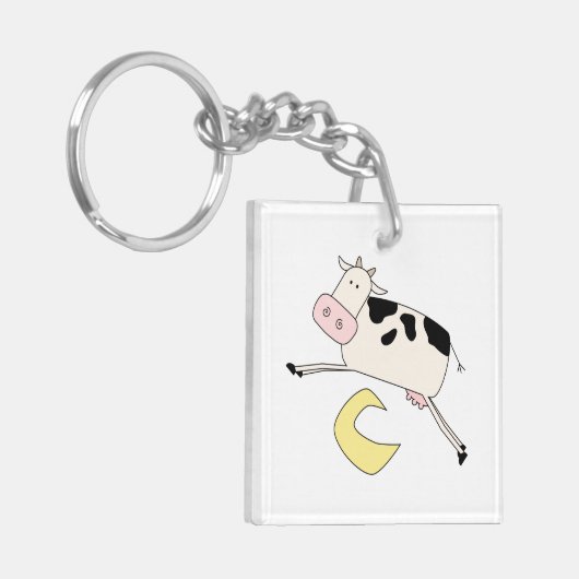 Porte-clés Vache Saute sur la lune (Devant gauche)