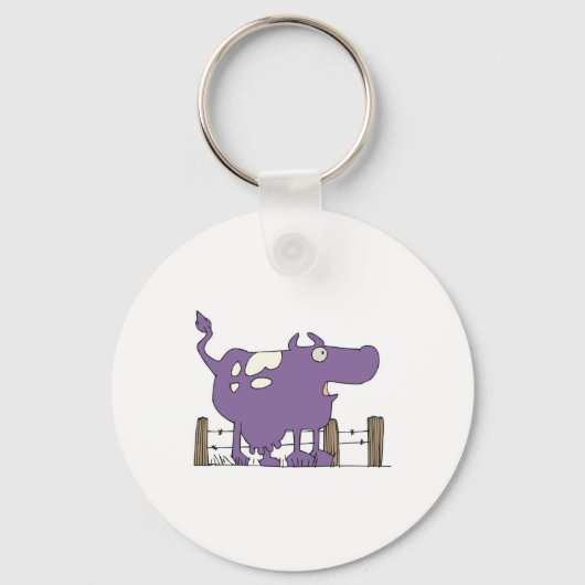 Porte-clés Vache Violette Idiote (Recto)