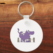 Porte-clés Vache Violette Idiote (Recto)
