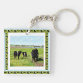 Porte-clés Vaches Galloway encadrées, Clavier (Dos)