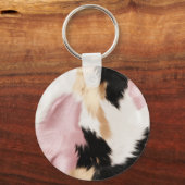 Porte-clés Vachette blanche rose pâle (Verso)