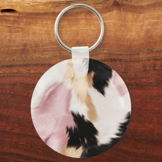 Porte-clés Vachette blanche rose pâle (Verso)