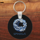 Porte-clés Vague De Chats Bleus Pour Kama (Recto)