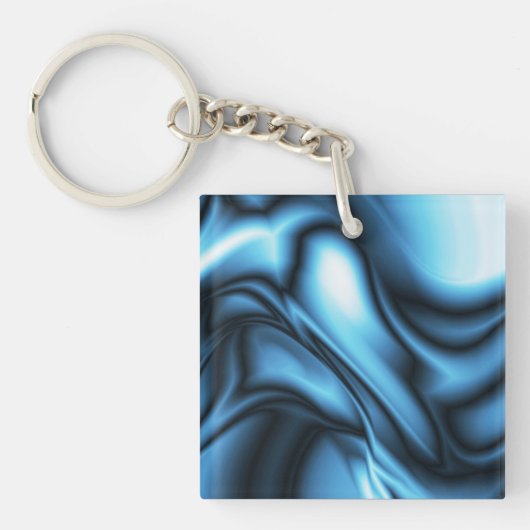 Porte-clés Vague de soie bleue (Devant)