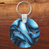 Porte-clés Vague de soie bleue (Recto)