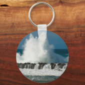 Porte-clés Vague qui s'écrase au-dessus de l'anse de requin (Recto)