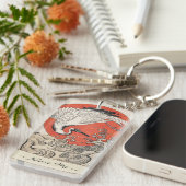 Porte-clés Vagues de grue d'Isoda Koryusai et Soleil Levant (Devant droit)