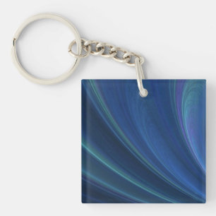 Porte-clés Vagues de sable doux bleu et vert