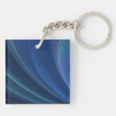 Porte-clés Vagues de sable doux bleu et vert (Dos)