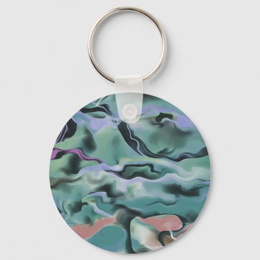 Porte-clés Vagues En Harmonie Acrylique Pour L'Art Abstrait (Recto)