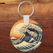 Porte-clés Vagues rétro du Grand Océan (Recto)