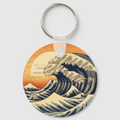 Porte-clés Vagues rétro du Grand Océan (Verso)