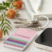 Porte-clés Vagues rose (Devant droit)