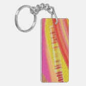 Porte-clés vagues rose orange et jaune (Devant gauche)