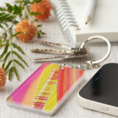 Porte-clés vagues rose orange et jaune (Devant droit)