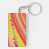 Porte-clés vagues rose orange et jaune (Dos)