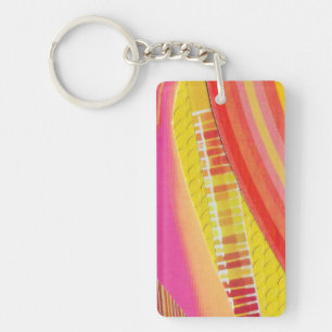Porte-clés vagues roses oranges et jaunes