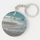 Porte-clés Vagues sur la plage bleu turquoise Océan (Dos)