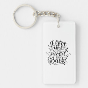 Porte-clés Valentine Art Je T'Aime À La Lune