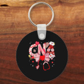 Porte-clés Valentine Cna Nurse Coquette Bow Stethoscope Girl  (Recto)