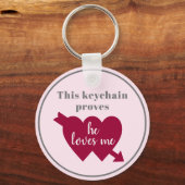 Porte-clés Valentine Elle M'Aime Romantique (Recto)