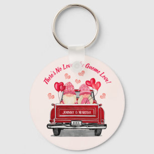 Porte-clés Valentine Gnome Vintage Camion Rouge Dessous de ve