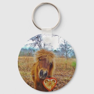 Porte-clés Valentine Heart Miniature Brown Horse