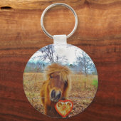Porte-clés Valentine Heart Miniature Brown Horse (Recto)
