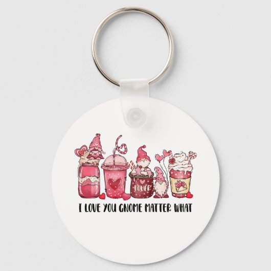 Porte-clés Valentine Je T'Aime Gnome Peu Importe (Recto)